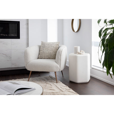 Spezza End Table - High - White - Home Elegance USA