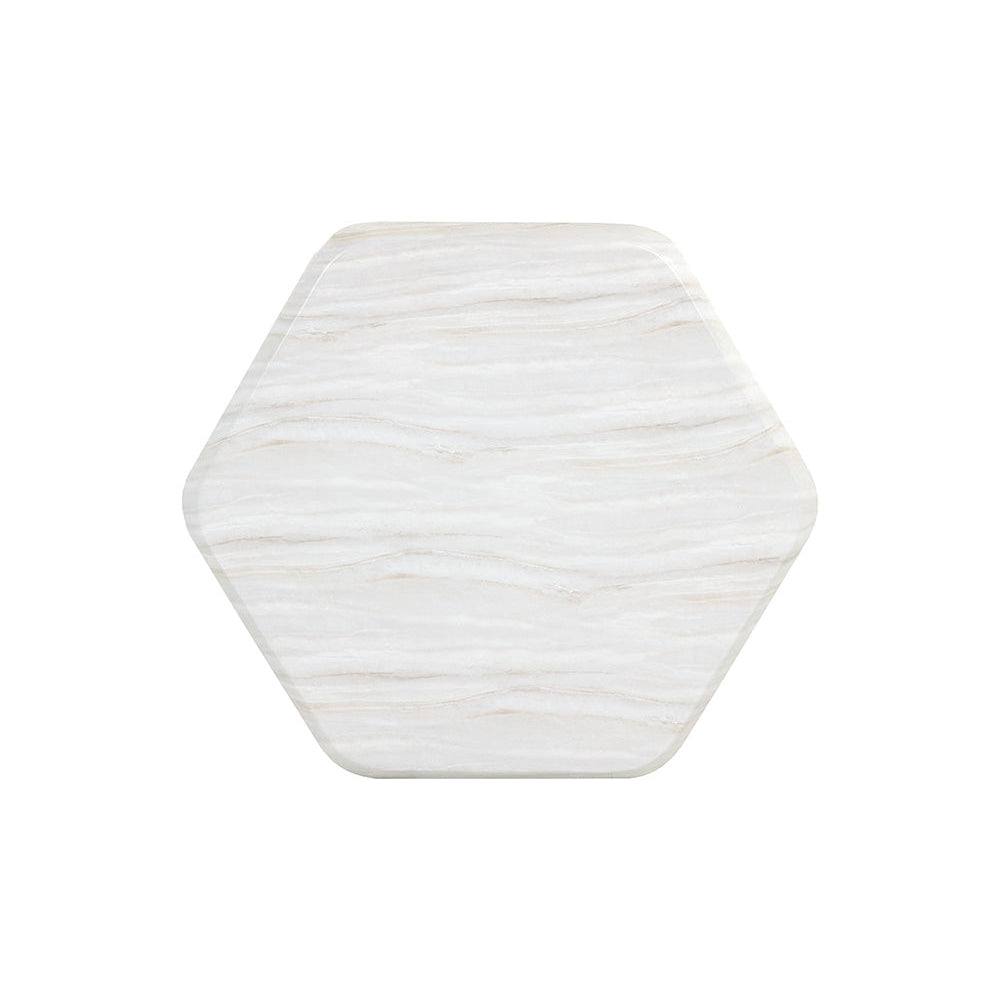 Spezza Coffee Table - Marble Look - Cream - Home Elegance USA