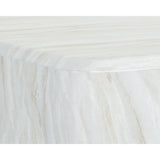 Spezza Coffee Table - Marble Look - Cream - Home Elegance USA