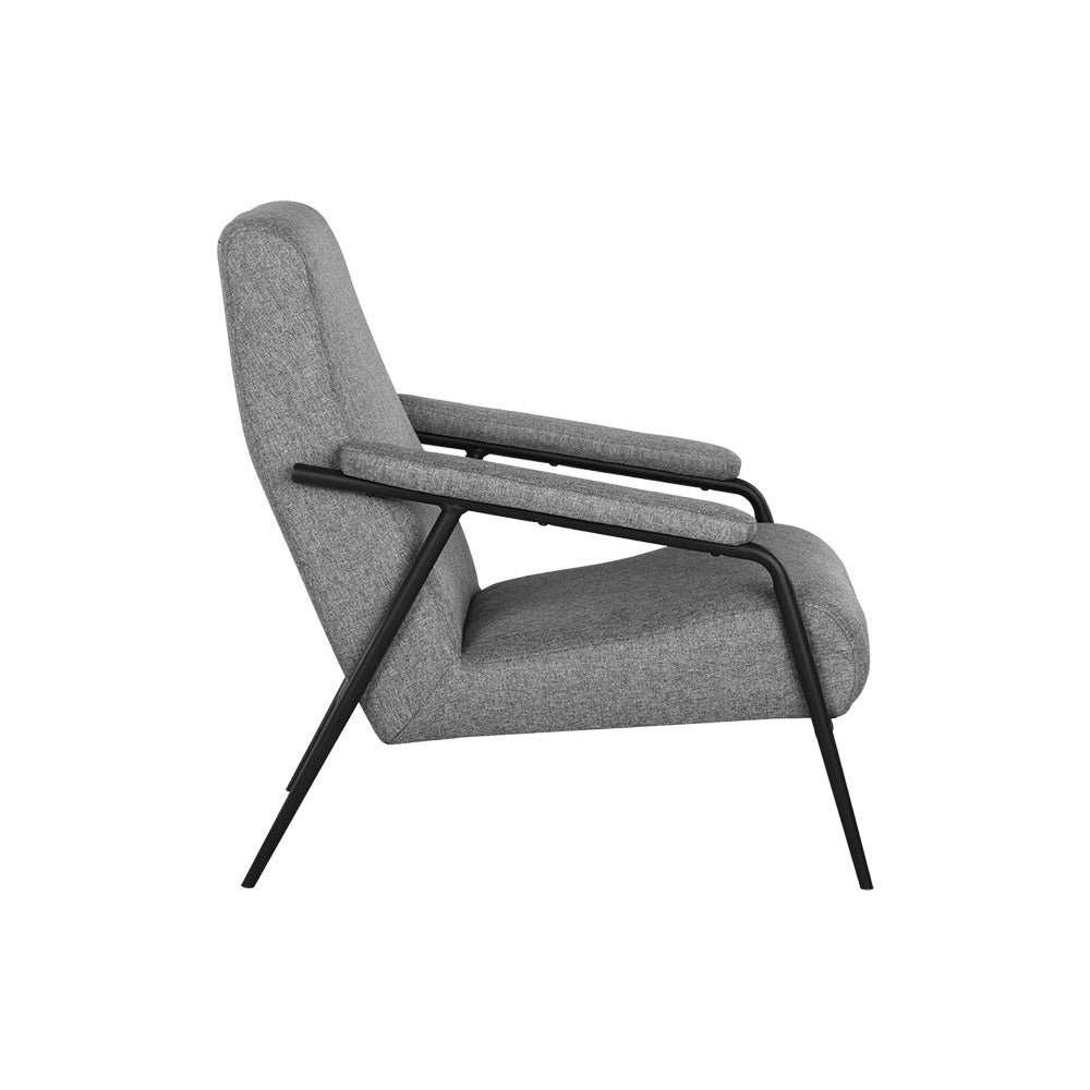 Jill Lounge Chair - Salt And Pepper Tweed - Home Elegance USA