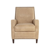 Florenzi Lounge Chair - Latte Leather - Home Elegance USA