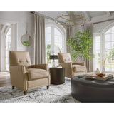 Florenzi Lounge Chair - Latte Leather - Home Elegance USA