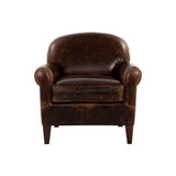 Bastoni Lounge Chair - Chocolate Leather - Home Elegance USA