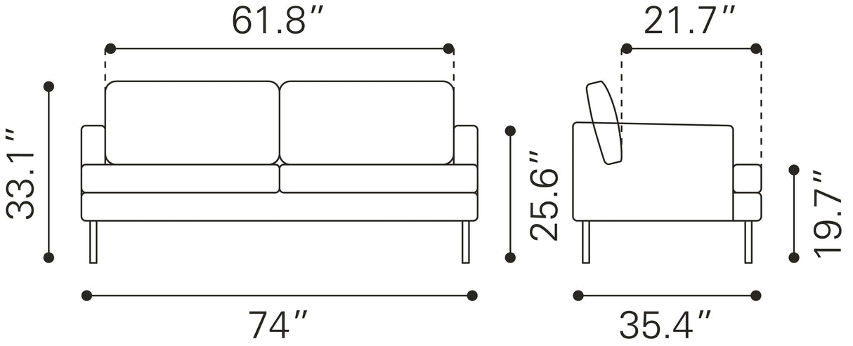 Zuo Decade Sofa