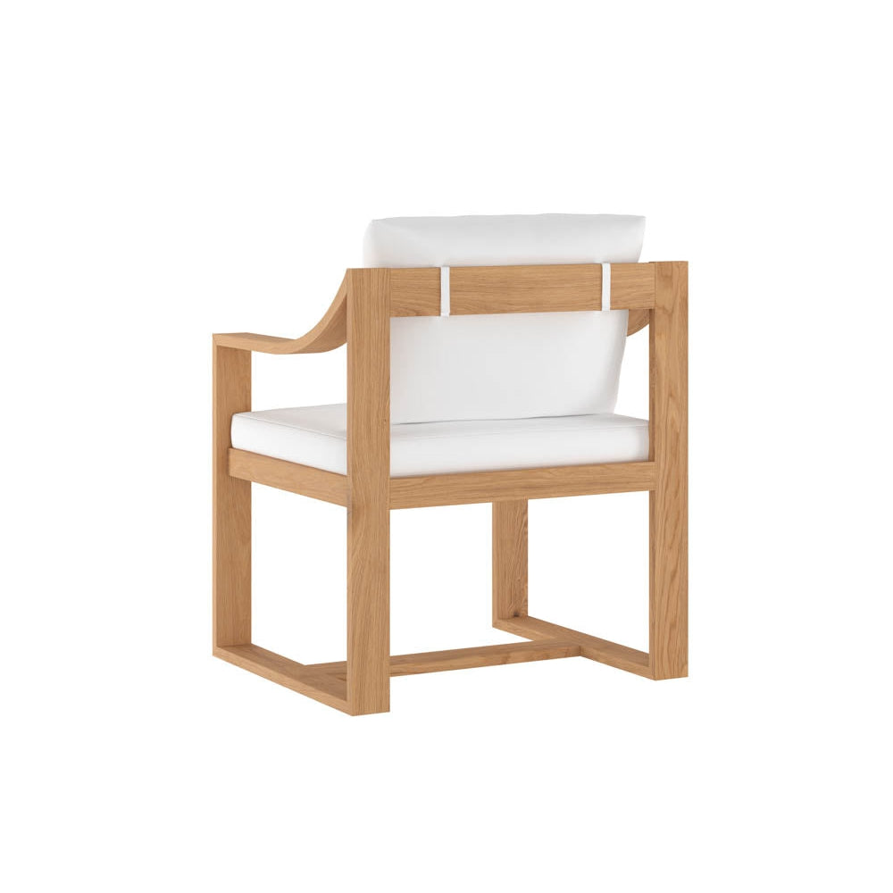 Tahiti Dining Armchair - Stinson White - Home Elegance USA