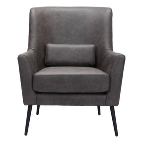 Ontario Accent Chair Vintage Vinyl/Polyester & Steel Legs | Zuo Modern