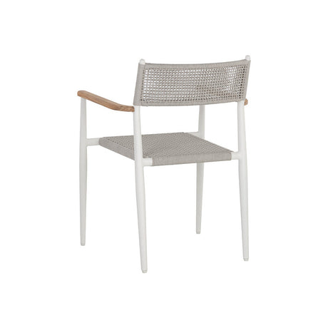 Kona Stackable Dining Armchair - White - Home Elegance USA