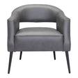 Berkeley Accent Chair Vintage Vinyl Upholstery & Steel Legs | Zuo Modern