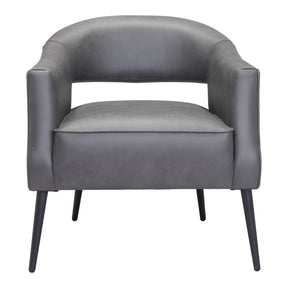 Berkeley Accent Chair Vintage Vinyl Upholstery & Steel Legs | Zuo Modern