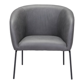 Quinten Accent Chair Vintage Vinyl Upholstery & Steel Legs | Zuo Modern