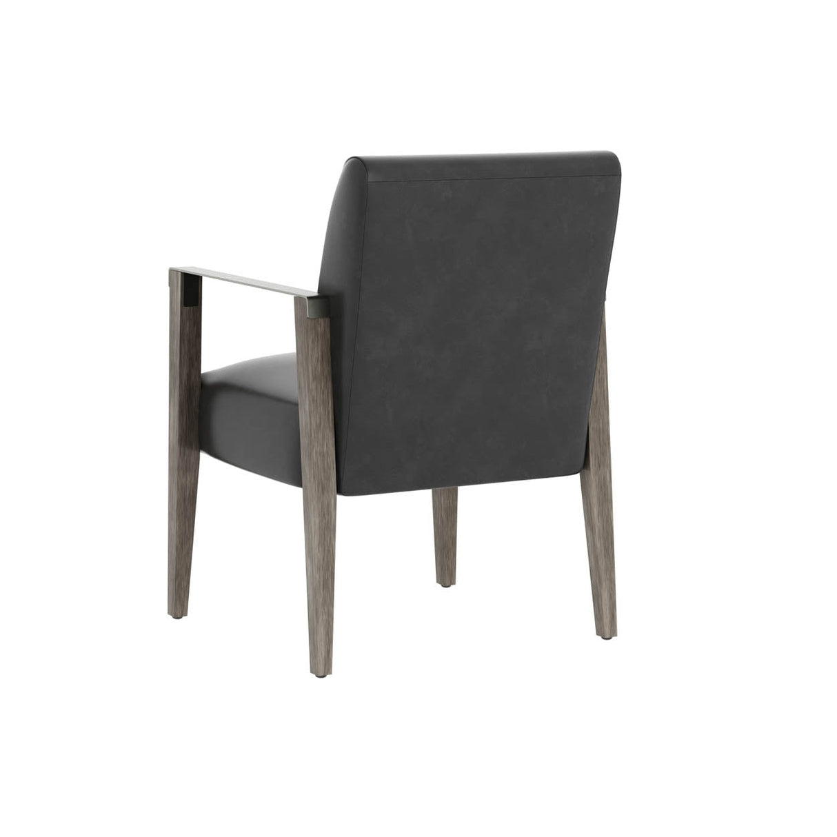 Earl Dining Armchair - Ash Grey - Brentwood Charcoal Leather - Home Elegance USA