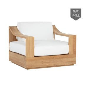 Tahiti Swivel Lounge Chair - Stinson White | Sunpan
