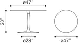 Zuo Phoenix Dining Table White