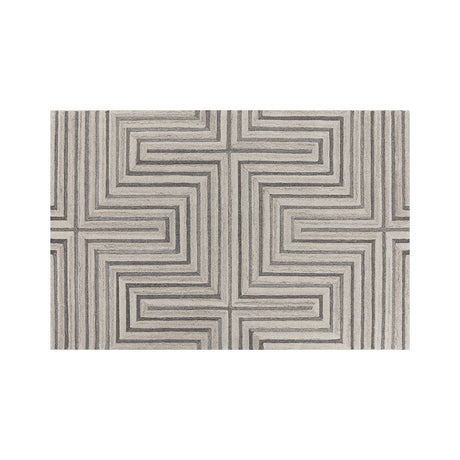 Oslow Hand - Tufted Rug - Beige / Grey - 6'' x 9'' - Home Elegance USA