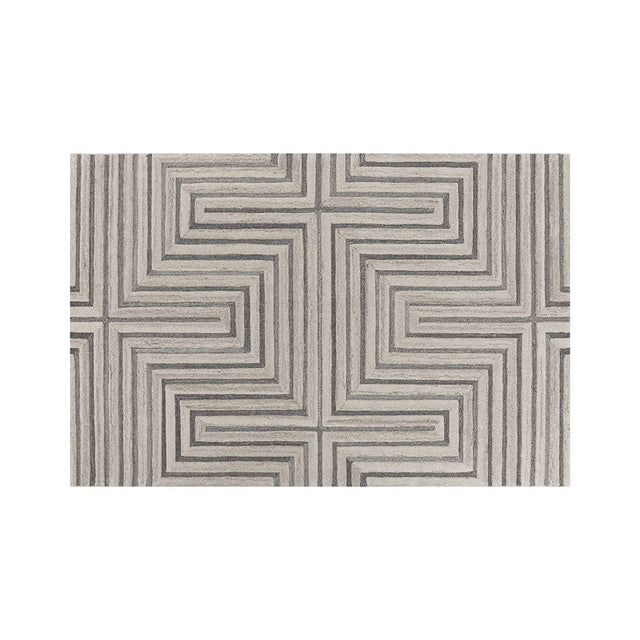 Oslow Hand - Tufted Rug - Beige / Grey - 6'' x 9'' - Home Elegance USA