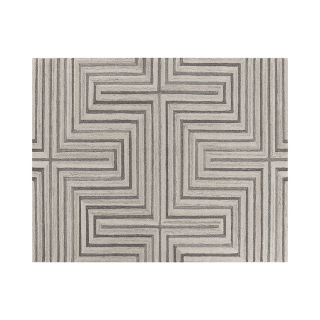 Oslow Hand - Tufted Rug - Beige / Grey - 8'' x 10'' - Home Elegance USA