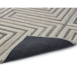 Oslow Hand - Tufted Rug - Beige / Grey - 8'' x 10'' - Home Elegance USA