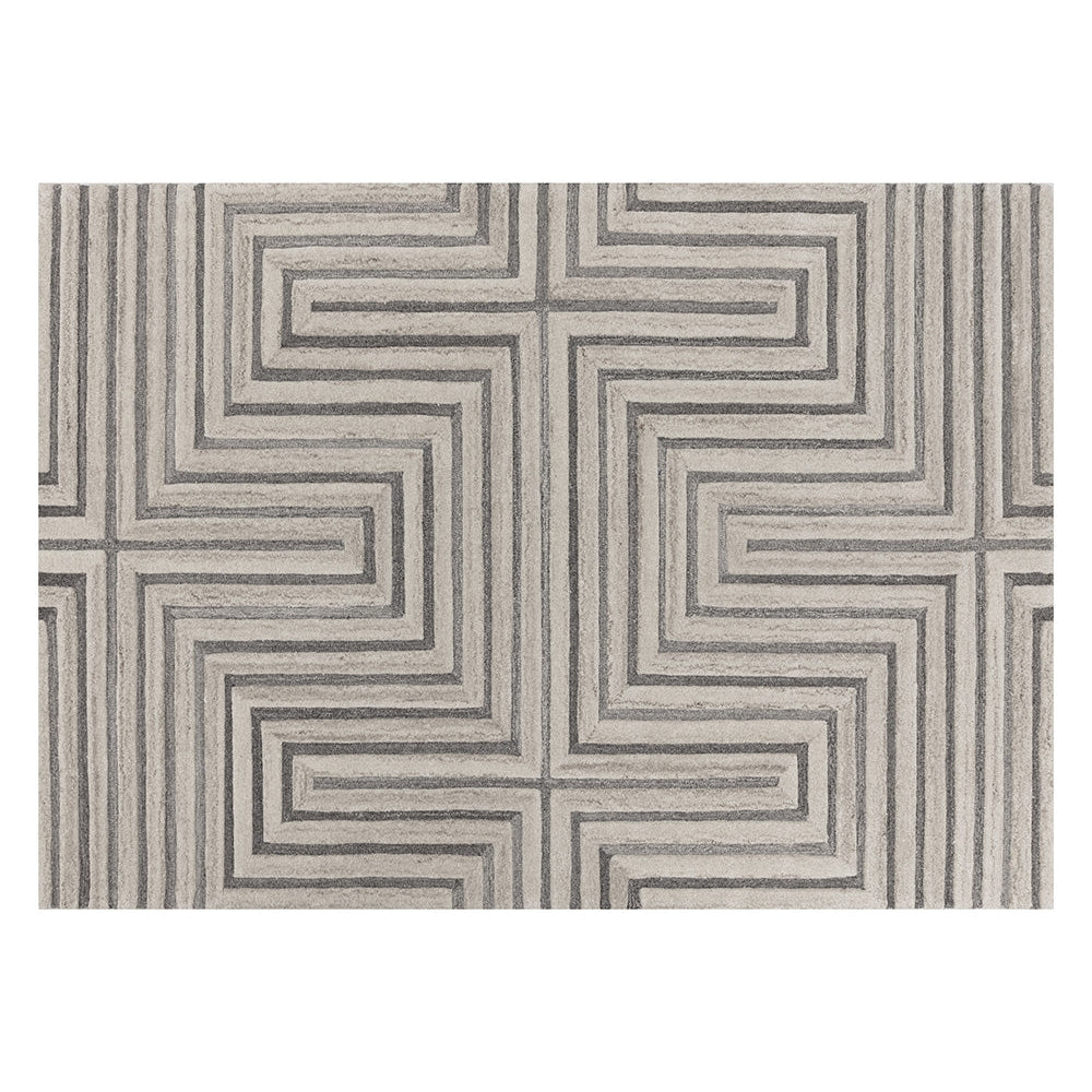 Oslow Hand - Tufted Rug - Beige / Grey - Home Elegance USA