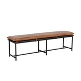 Zancor Bench - Tan Leather - Home Elegance USA