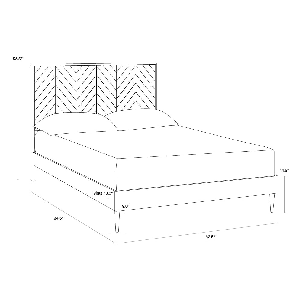 Greyson Bed - Queen - Light Acacia - Home Elegance USA