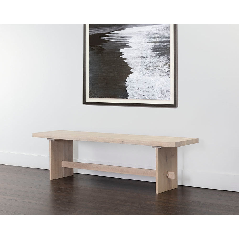 Linus Bench - Light Oak - Home Elegance USA