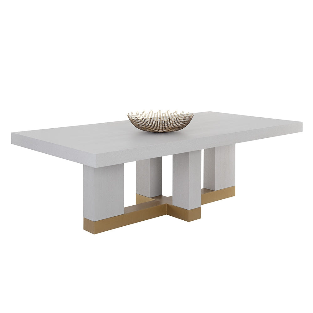 Greco Dining Table - Gauntlet Grey - 94.5" - Home Elegance USA