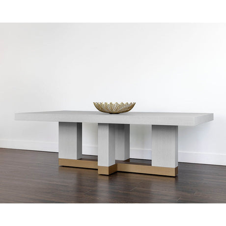 Greco Dining Table - Gauntlet Grey - 94.5" - Home Elegance USA