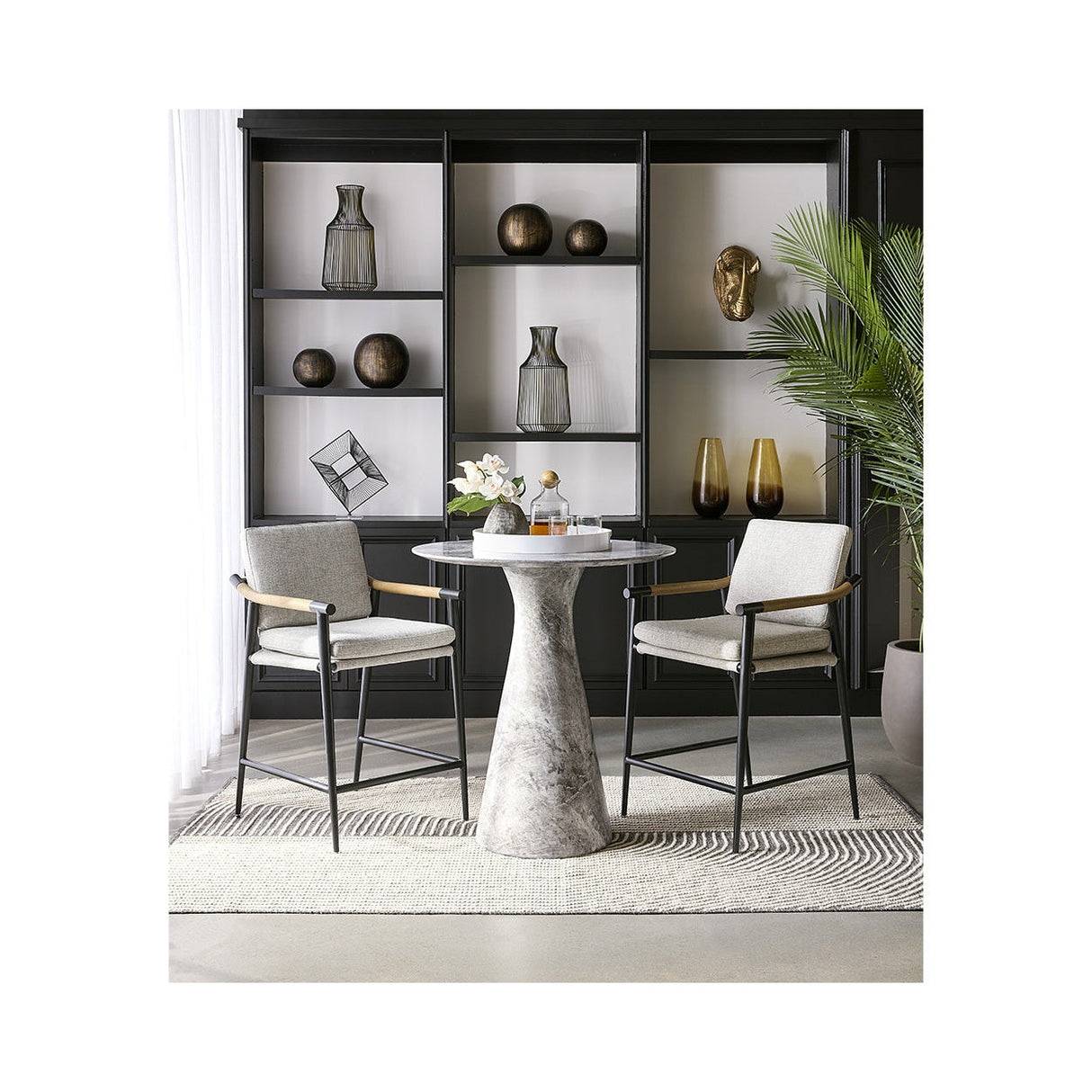 Meadow Counter Stool - Vault Fog - Home Elegance USA