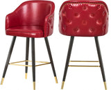 Meridian Furniture - Barbosa Faux Leather Bar-Counter Stool Set Of 2 In Red - 900Red-C