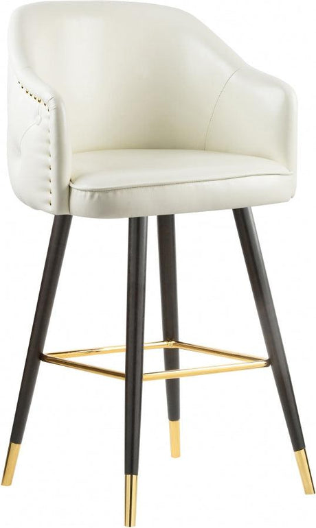 Meridian Furniture - Barbosa Faux Leather Bar-Counter Stool Set Of 2 In White - 900White-C