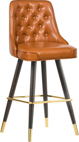 Meridian Furniture - Portnoy Faux Leather Counter Stool Set Of 2 In Cognac - 908Cognac-C