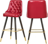 Meridian Furniture - Portnoy Faux Leather Counter Stool Set Of 2 In Red - 908Red-C