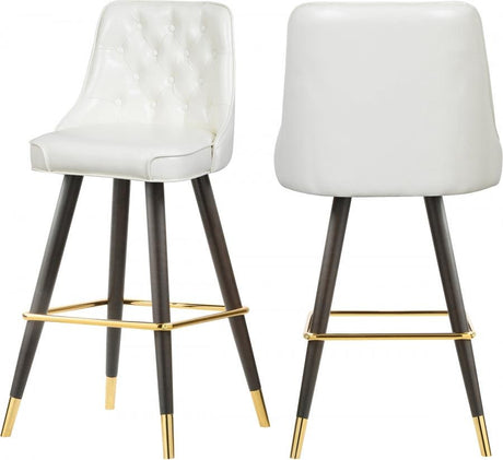 Meridian Furniture - Portnoy Faux Leather Counter Stool Set Of 2 In White - 908White-C