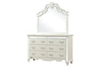 Milan Mirror Framed Dresser made with Wood in White - Home Elegance USA
