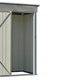 TOPMAX Patio 5ft Wx3ft. L Garden Shed, Metal Lean-to Storage Shed with Lockable Door, Tool Cabinet for Backyard, Lawn, Garden, Gray