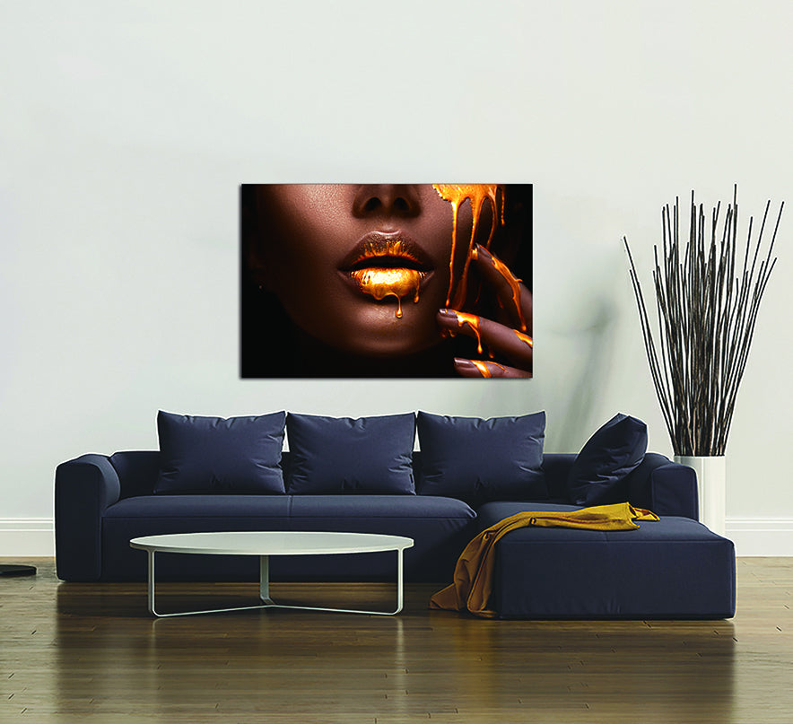 Oppidan Home "Sensuous Woman and Liquid Gold" (40"H x 60"W)