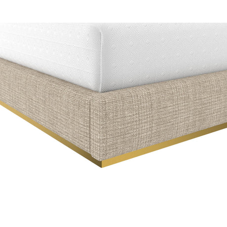 Danbury Bed - King - Naya Check Cream | Sunpan - SUNPAN - 110048 - Home Elegance USA - 3