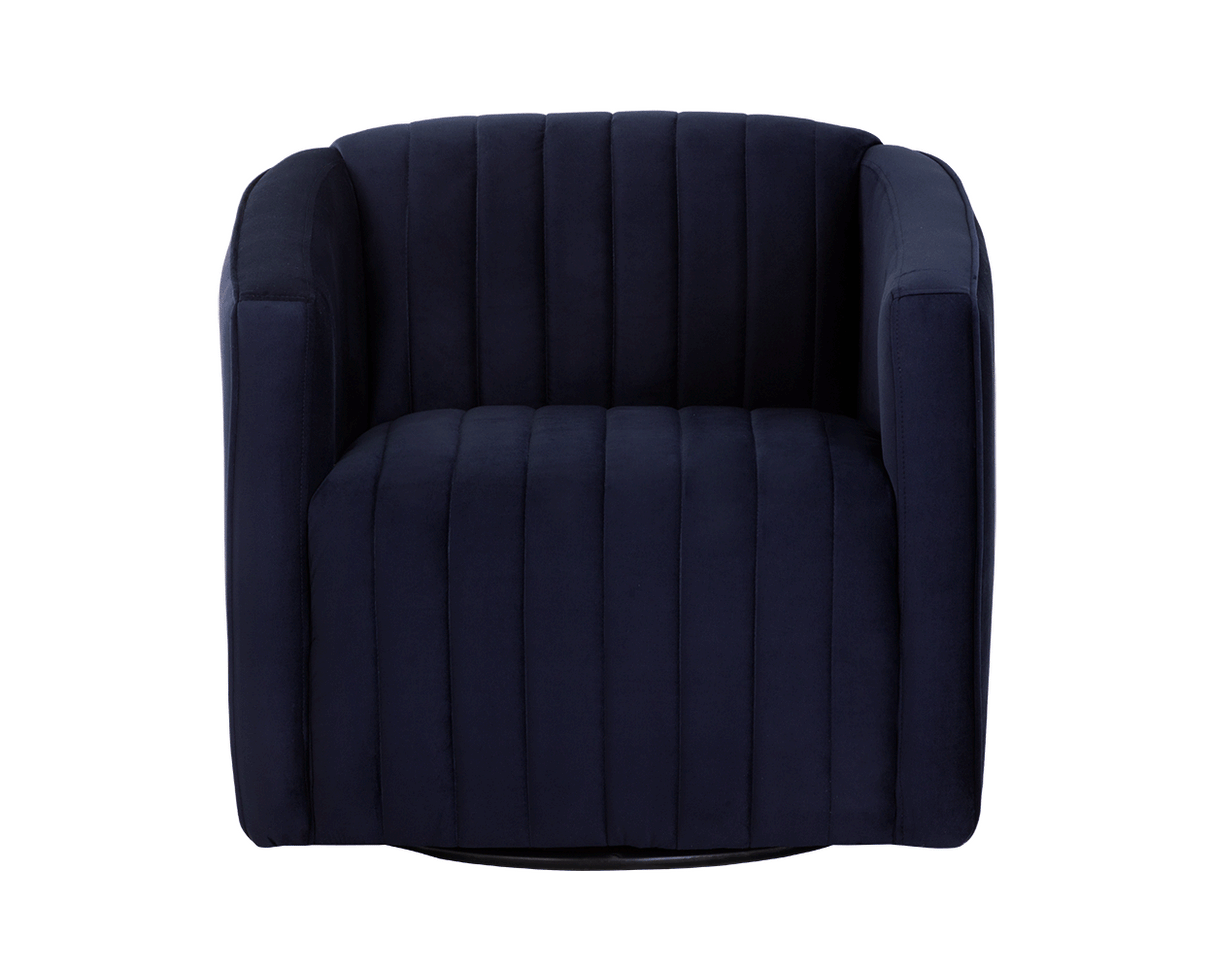 Garrison Swivel Lounge Chair - Abbington Navy - Home Elegance USA