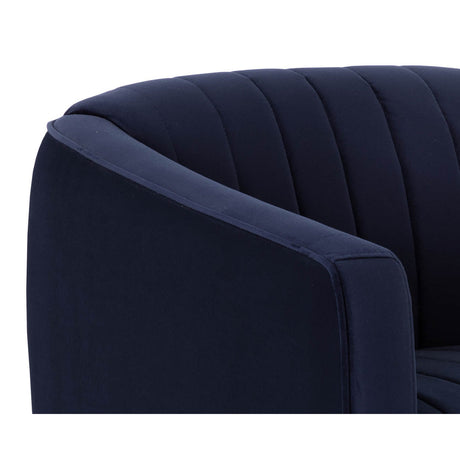 Garrison Swivel Lounge Chair - Abbington Navy - Home Elegance USA