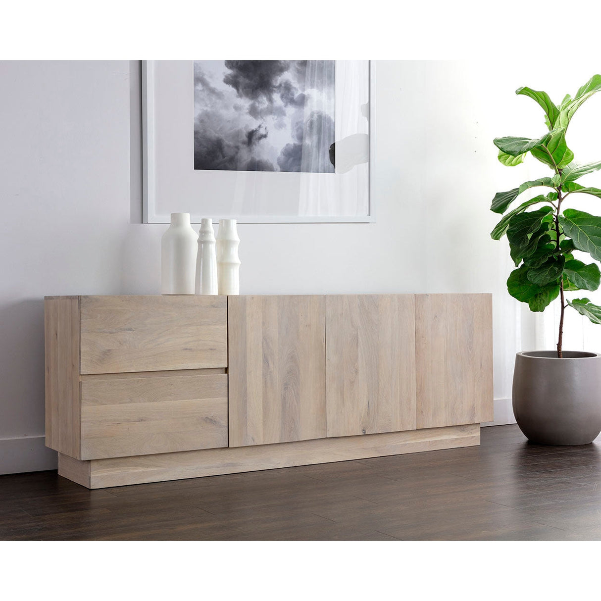 Elina Sideboard - Light Oak - Home Elegance USA