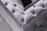 Divani Casa Jean Modern Grey Velvet Sectional Sofa Vg2T1125 - Gry | Home Elegance USA
