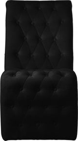 Curve Velvet Dining Chair Set Of 2 In Black - 920Black - C | Meridian | Home Elegance USA