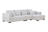 Right Chaise 134'' Mid Century Modern Sofa Couch for Living Room Sofa, Beige - Home Elegance USA