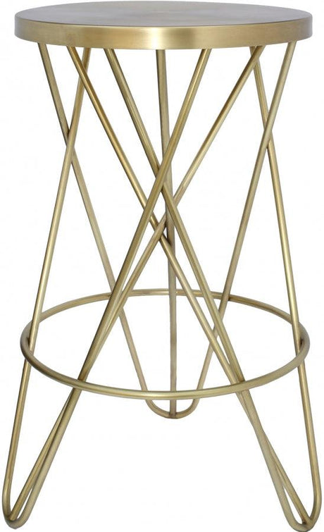 Meridian Furniture - Mercury Counter Stool Set Of 2 In Gold - 945Gold