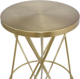 Meridian Furniture - Mercury Counter Stool Set Of 2 In Gold - 945Gold