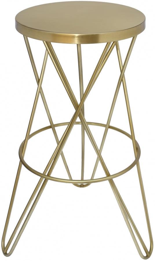 Meridian Furniture - Mercury Bar Stool Set Of 2 In Gold - 946Gold