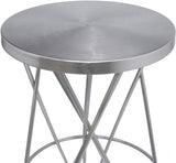 Meridian Furniture - Mercury Counter Stool Set Of 2 In Silver - 947Silver