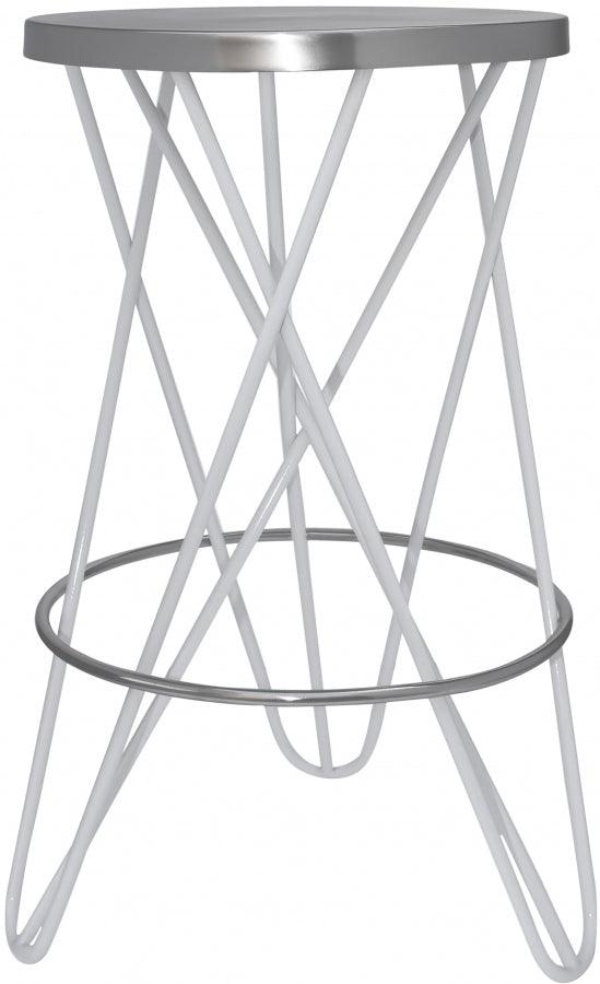 Meridian Furniture - Mercury Counter Stool Set Of 2 In White - 947White