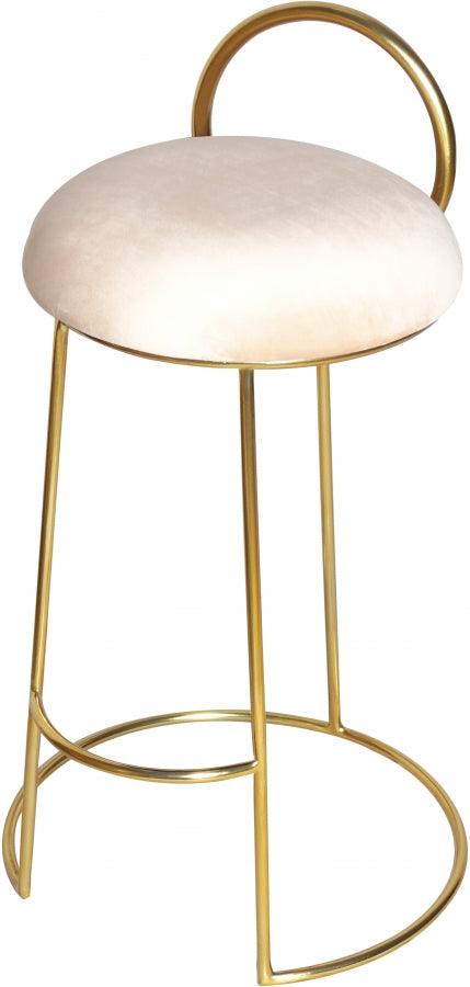 Meridian Furniture - Ring Velvet Counter Stool Set Of 2 In Cream - 951Cream-C