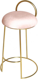 Meridian Furniture - Ring Velvet Counter Stool Set Of 2 In Pink - 951Pink-C